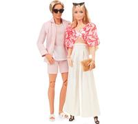 Barbie - Set @BarbieStyle Barbie e Ken, 2 bambole da collezione, vestiti con costumi da bagno da resort di lusso e accessori esclusivi per look alla moda, giocattolo per bambini. 6+ anni, HJW88