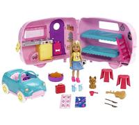 Barbie, Set camper con bambola Chelsea e accessori | Include cucciolo, auto, camper e altro, dai 3 anni