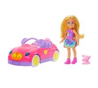 Barbie - Set Chelsea e Veicolo, playset con Bambola Chelsea bionda con Gonna e S