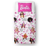 Barbie - Set copripiumino e federa per letto singolo, design ufficiale a stelle, reversibile, due lati, biancheria da letto con federa coordinata | Character World Brands Set letto singolo