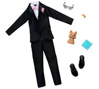 Barbie Set di vestiti e sposo per bambola Ken il giorno del matrimonio, smoking con accessori per un look completo