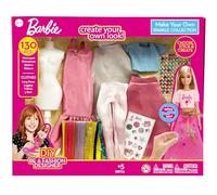 Barbie DIY Sparkle Fashion Designer Set - Kit da 130 pezzi | Vestiti di design per bambole con strass, nastri, adesivi e manichino | Sparkle Barbie Abbigliamento regalo per ragazze dai 5 anni in su