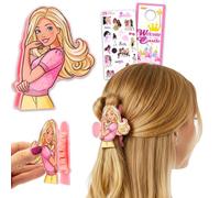 Barbie Set di fermagli per capelli - Set di accessori con clip per ragazze e adesivi, altro ancora | Accessori per capelli Barbie per donne, ragazze, bambini