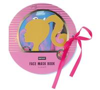 Barbie Set di maschere in tessuto stampato, acido ialuronico e aloe vera lenitivi, vitamina C illuminante, skincare vegan per rilassarsi e divertirsi (4 diverse maschere in)