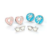 Barbie Set di tre orecchini a perno classici, Zinco