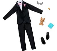 Barbie Set di vestiti e sposo per bambola Ken il giorno del matrimonio, smoking con accessori per un look completo