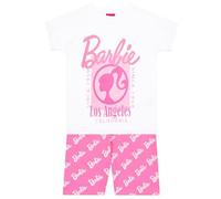 Barbie Set Maglietta Shorts | Maglietta Ragazza E Shorts | Vestiti Ragazza | Abbigliamento Bambini | Completo Bambino | Bianca | 6-7 Anni
