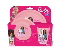 Barbie Set Pappa Svezzamento in plastica 3 pezzi Piatto piano + fondo + bicchiere