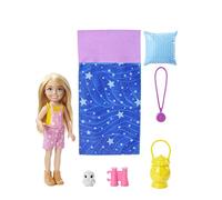 Barbie It Takes Two Camping Playset with Chelsea Doll (6 in, Blonde), Pet Owl, S
