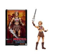 Barbie Signature, Ken He-Man da collezione con imbracatura da battaglia, spada, piedistallo, confezione da esposizione, tema del film MOTU, JJY03