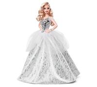 Barbie- Signature Bambola Magia delle Feste 2021 Bionda con Capelli Ondulati e Abito Argentato, da Collezione, Giocattolo per Bambini 6+Anni, GXL21, Imballaggio Sostenibile
