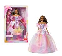 Barbie - Bambola da collezione Birthday Wishes - capelli castani, abito arcobaleno pastello - JJX78