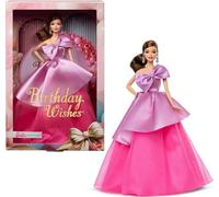Barbie Signature Birthday Wishes, bambola da collezione con abito rosa satinato