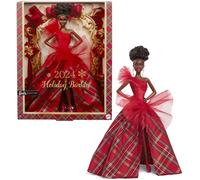 Barbie Signature Doll, 2024 Holiday Fashion Doll with Brown Hair Wearing Plaid G