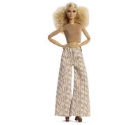 Barbie Signature - Barbie Basics Modello 07, bambola da collezione con capelli biondi e pantaloni con stampa bianca, vestibilità universale e corpo snodato, JJX26