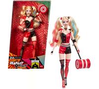 Barbie Signature - Harley Quinn, bambola da collezione DC Batman 85° Anniversario, con il suo abbigliamento iconico e accessorio per il martello incluso, giocattolo per adulti, HRM84