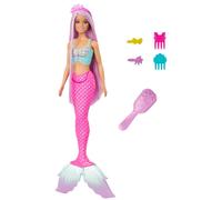 Barbie - Sirena Capelli Fantasia, bambola con capelli lunghi 18+ cm e accessori