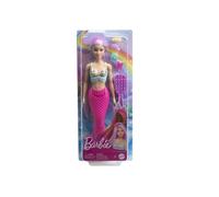 Barbie Zeemeerminpop met roze fantasiehaar van 18 cm lang, met kleurrijke access