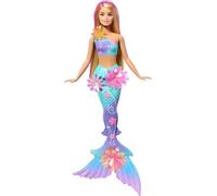 Barbie - Sirena Magia Floreale, bambola dai capelli biondi con coda sfumata e fascia con perle, magica sorpresa e fiori che sbocciano inclusi, giocattolo per bambini, 3+ anni, JDM72
