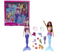 BARBIE SIRENE 2 Bambole 30cm BOX Playset animali marini Accessori Mattel HRG71