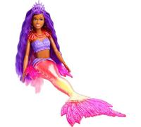 Barbie - Sirene Brooklyn Roberts, Bambola Sirena con Cucciolo, Pinne Intercambiabili, Spazzola e Accessori, Giocattolo per Bambini 3+ Anni, HHG53