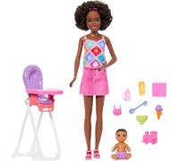 Barbie Skipper Babysitters Inc. Playset with Brunette Doll Highchair Friend