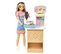Barbie - Skipper Primi Lavori, bambola, playset snack bar con bancone gelato 3+