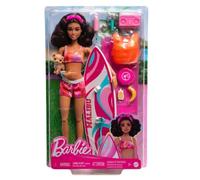 Barbie surfista con accessori da spiaggia