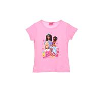Barbie T-Shirt a Mezze Maniche per Bambine e Ragazze, a Tinta Unita, 100% Cotone (IT, età, 8 Anni, Rosa)
