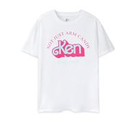 Barbie T-Shirt Bianca a Maniche Corte | Ken Retro Logo Design | Autentico Merchandising Movie | Regalo Comodo ed Elegante per Lui