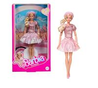 Barbie The Movie Margot Robbie, bambola dal film collezione con camicetta e gonna tutù rosa, capelli acconciati e gioielli coordinati, JBJ53