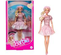 Barbie The Movie Margot Robbie, bambola dal film collezione con camicetta e gonna tutù rosa, capelli acconciati e gioielli coordinati, JBJ53