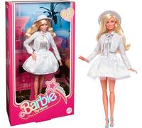 Barbie The Movie - Margot Robbie, Bambola del Film Collezione con Completo Coordinato Blu a Quadri, Cappello e Giacca abbinati, Giocattolo per Bambini, 3+ Anni, HRF26