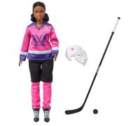 Barbie Tim Hortons PWHL 2025 - Bambola alla moda, con bastone da hockey, disco e casco, colore: rosa