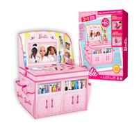 Barbie Toys - Scatola portaoggetti pieghevole 2 in 1 e set da gioco per oltre 60 bambole e accessori, organizer per giocattoli con scomparti e tasche