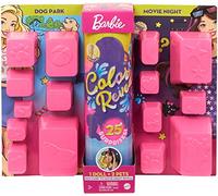 Barbie- Ultimate Color Reveal, Bambola con 25 Sorprese, 2 Cuccioli, 15 Sacchettini con Abiti e Accessori, Modelli Assortiti, Giocattolo per Bambini 3+Anni, GPD56