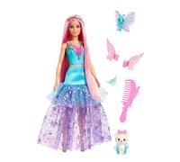 BARBIE TOCCO MAGICO Bambola MALIBU 30cm con 2 cuccioli Mattel JCW48