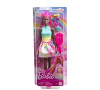 Barbie Eenhoornpop met magenta fantasiehaar van 18 cm lang en kleurrijke accesso