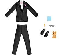 Barbie Vestiti, Pacchetto di Moda per Ken Doll il giorno del matrimonio, smoking con accessori per look completo