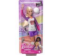 BARBIE CARRIERE - BARBIE PALLAVOLISTA, BAMBOLA SNODATA CON DIVISA SPORTIVA, PALLA E ACCESSORI INCLUSI