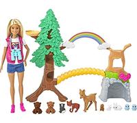 Playset BARBIE NELLA NATURA con 10 CUCCIOLI Binocolo ARCOBALENO Mattel GTN60