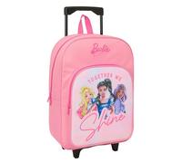 BARBIE - Zaino per bambini con carrello compatto, ideale per bambini di diverse età, comodo e versatile, qualità e resistenza, 33 x 43 x 15 cm