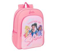 BARBIE - Zaino scuola per bambini, adattabile al carrello, ideale per scolari, comodo e versatile, qualità e resistenza, 33 x 14 x 42 cm