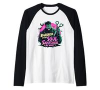 Barbiere di Giorno, Ladro di Anime di Notte | Halloween Maglia con Maniche Raglan