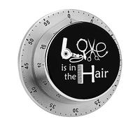 Barbiere Parrucchiere Amore Meccanico Wind Up Timer In Acciaio Inox Rotante Allarme Manuale 60 Minuti Conto Alla Rovescia per Cucina Apprendimento