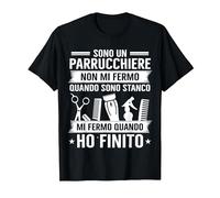 Barbiere Regalo Simpatico per Festa del papà Parrucchiere Maglietta, Uomo, Nero, 6XL