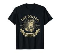 Barbiere tatuato senza tempo stile classico vintage barbiere Maglietta