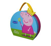 Barbo Toys Peppa Pig Puzzle per bambini a partire dai 3 anni - Peppa Pig Mini puzzle 24 pezzi - con borsa decorativa portatile - Puzzle dimensioni 40x60 cm - Giocattolo con licenza ufficiale Peppa Pig