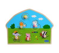 Barbo Toys Peppa - Puzzle con pomello in Legno - Parco Giochi