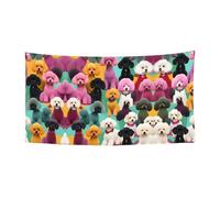 Barboncini che stampano decorazioni per striscioni di Halloween, cartello da appendere per interni ed esterni, forniture per le vacanze con occhielli in metallo